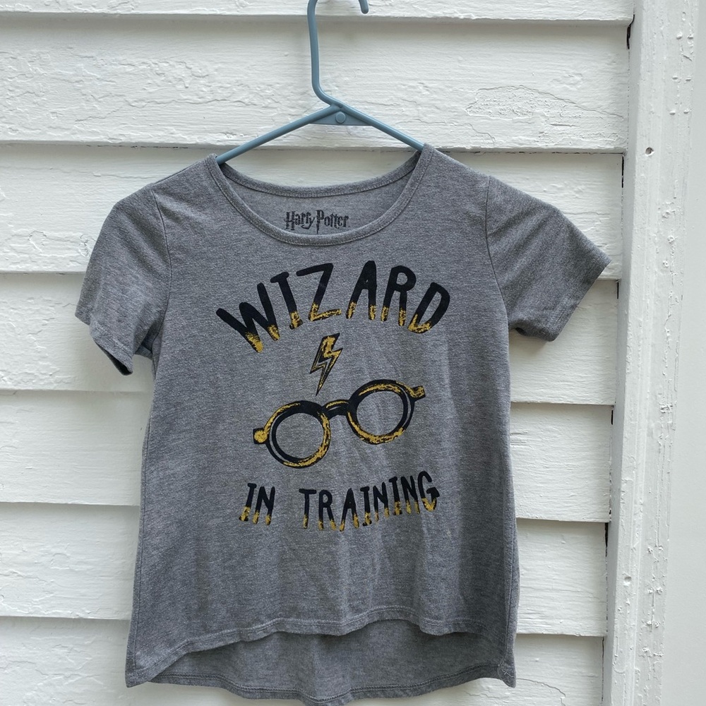 Harry Potter Gray and Gold Wizard in Training Short Sleeve Tee